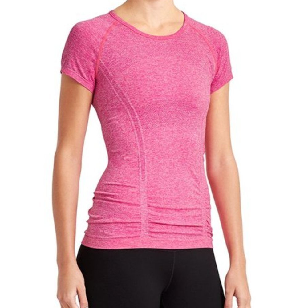 Athleta Fastest Track Tee, Pink Short Sleeve Top